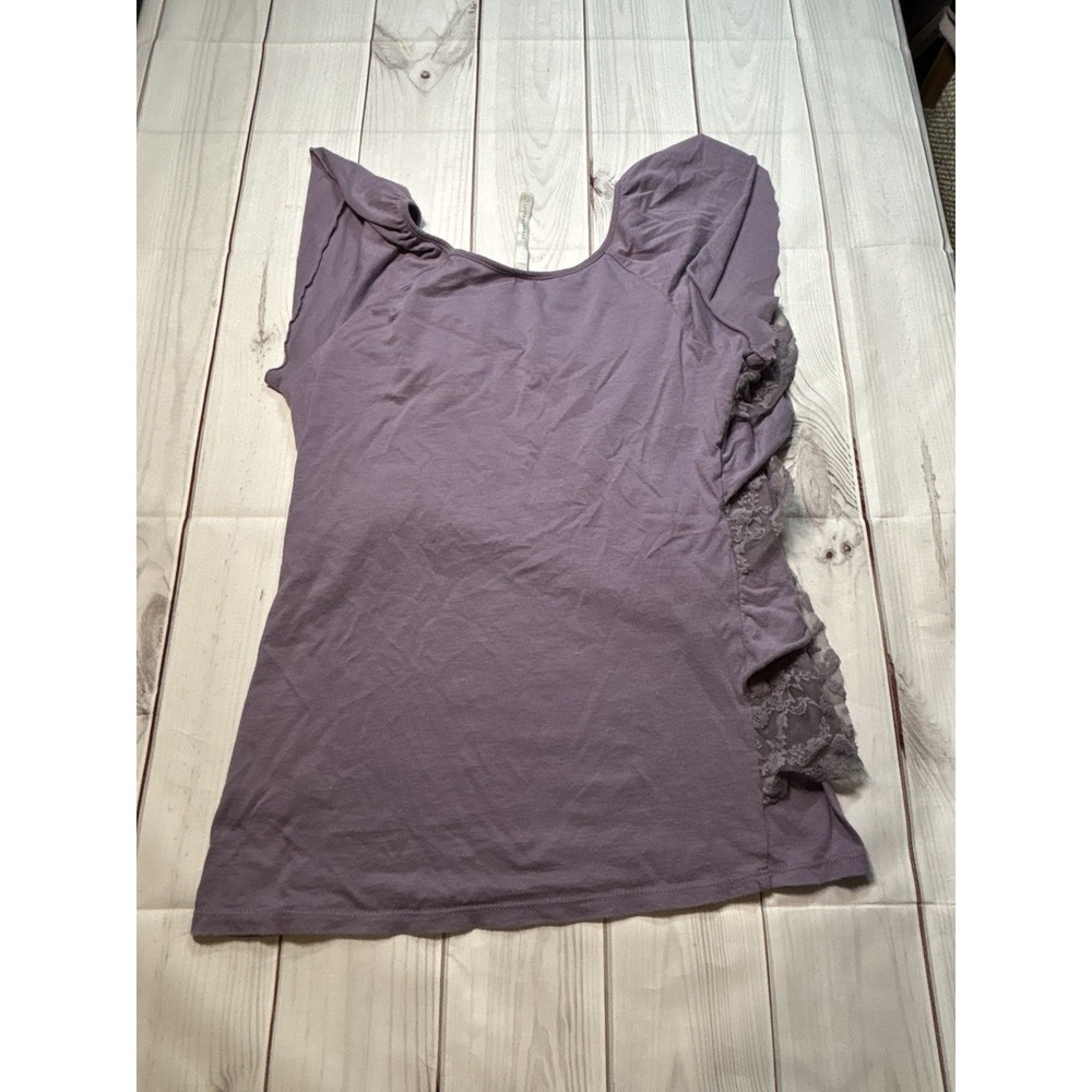 LC Lauren Conrad Womens XS Purple Plum Y2K Lace Ruffle Layered Tank Top - Picture 3 of 3